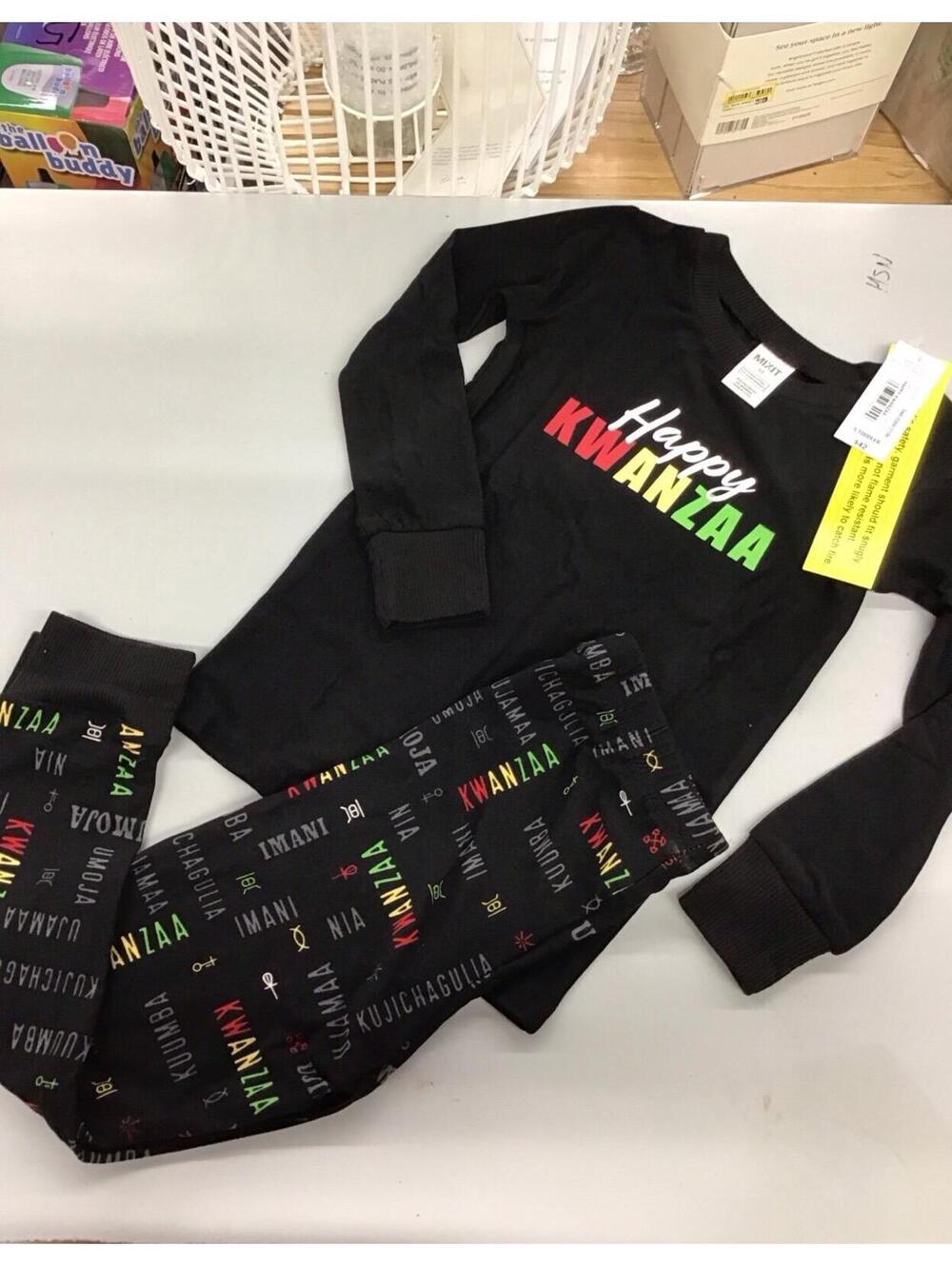 Mixit unisex children’s pajamas 5T snug fit super soft Kwanzaa new JCPenney